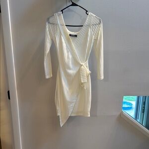 Cream/ White Wrap Dress
